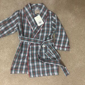 TBBC The Beaufort Bonnet Company Bath Robe Prestonwood Plaid 4T NWT